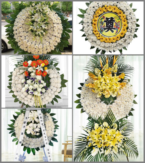 广东广州市花都区梯面镇西坑村花圈速递